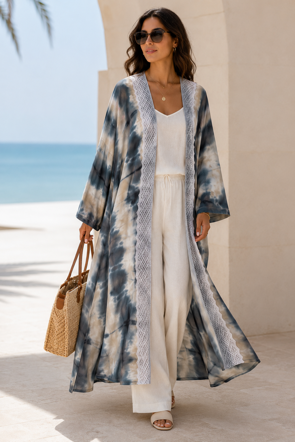 Navy Tie-Dye Kimono