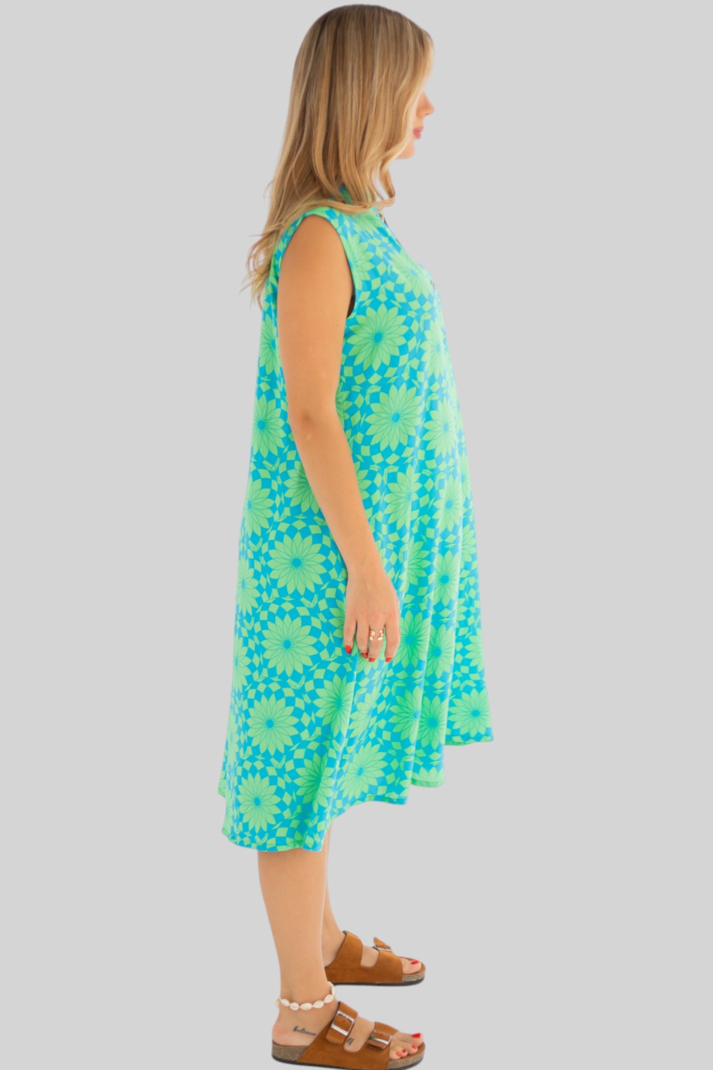 Blue/Green Short Dress