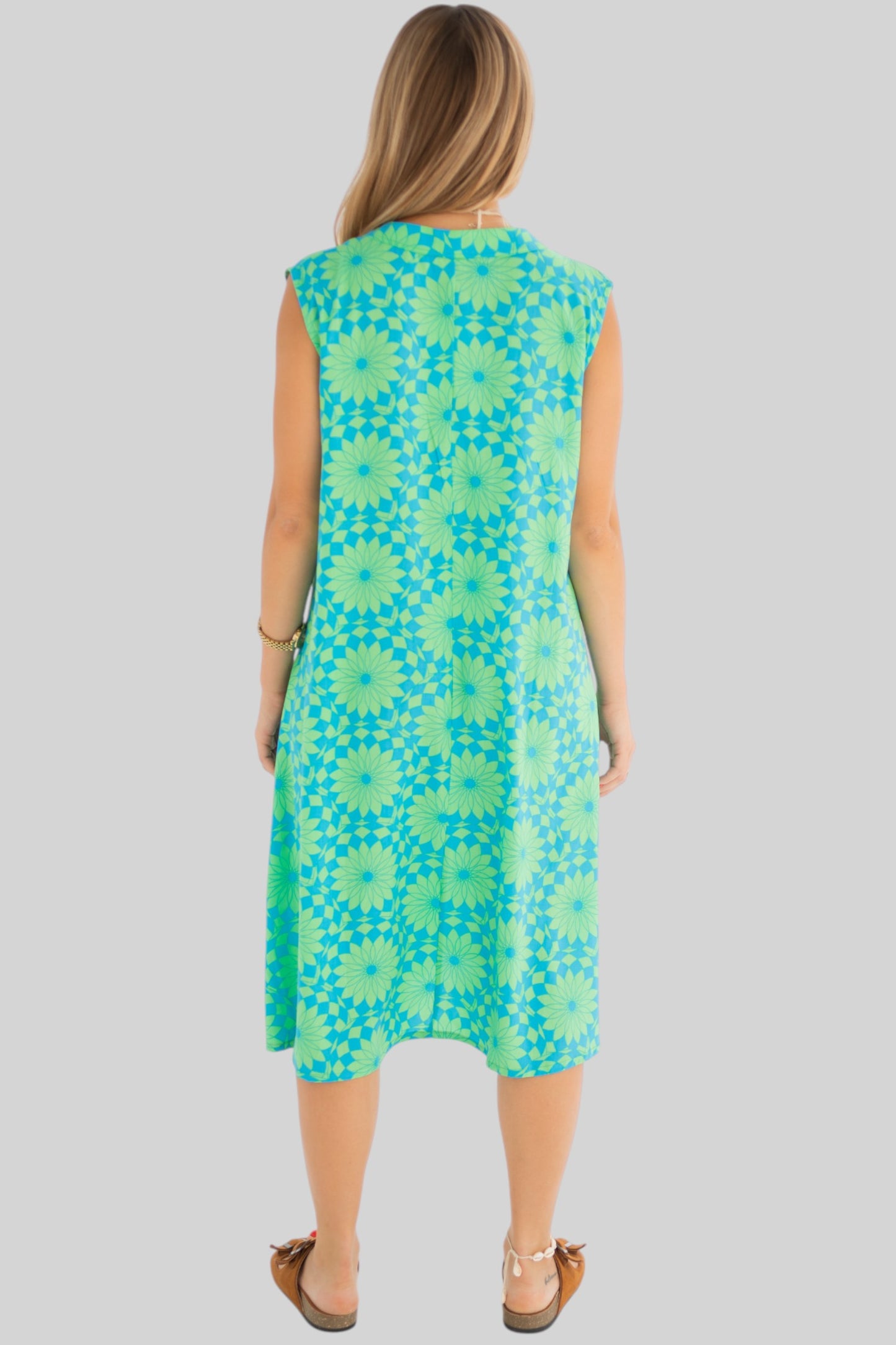 Blue/Green Short Dress