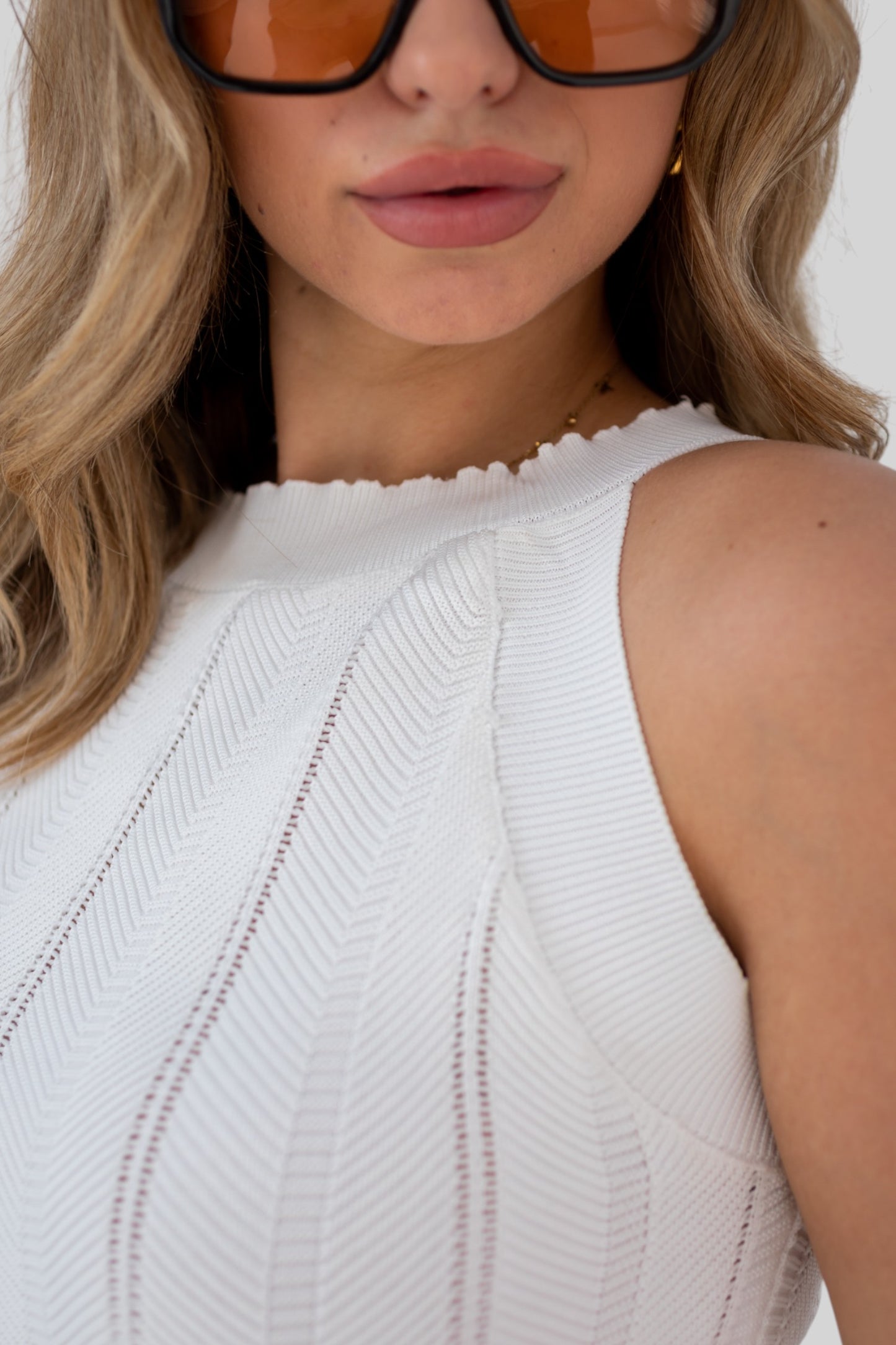 Knit Top V Shoulder