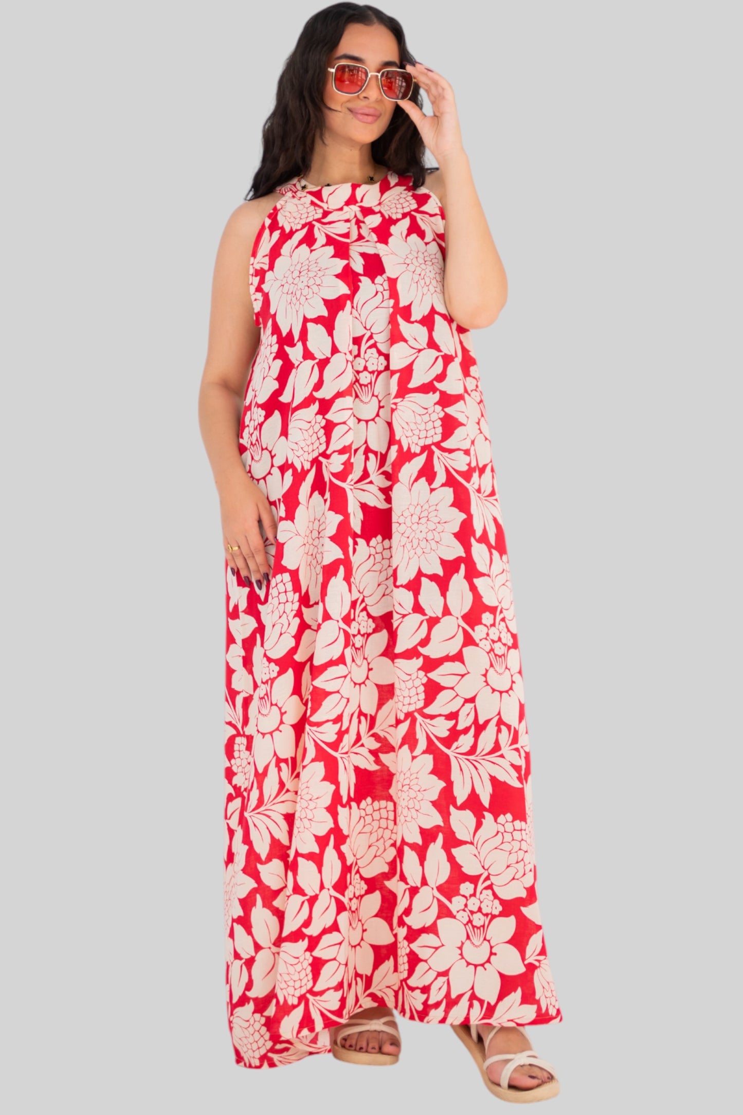 Flower halter dress