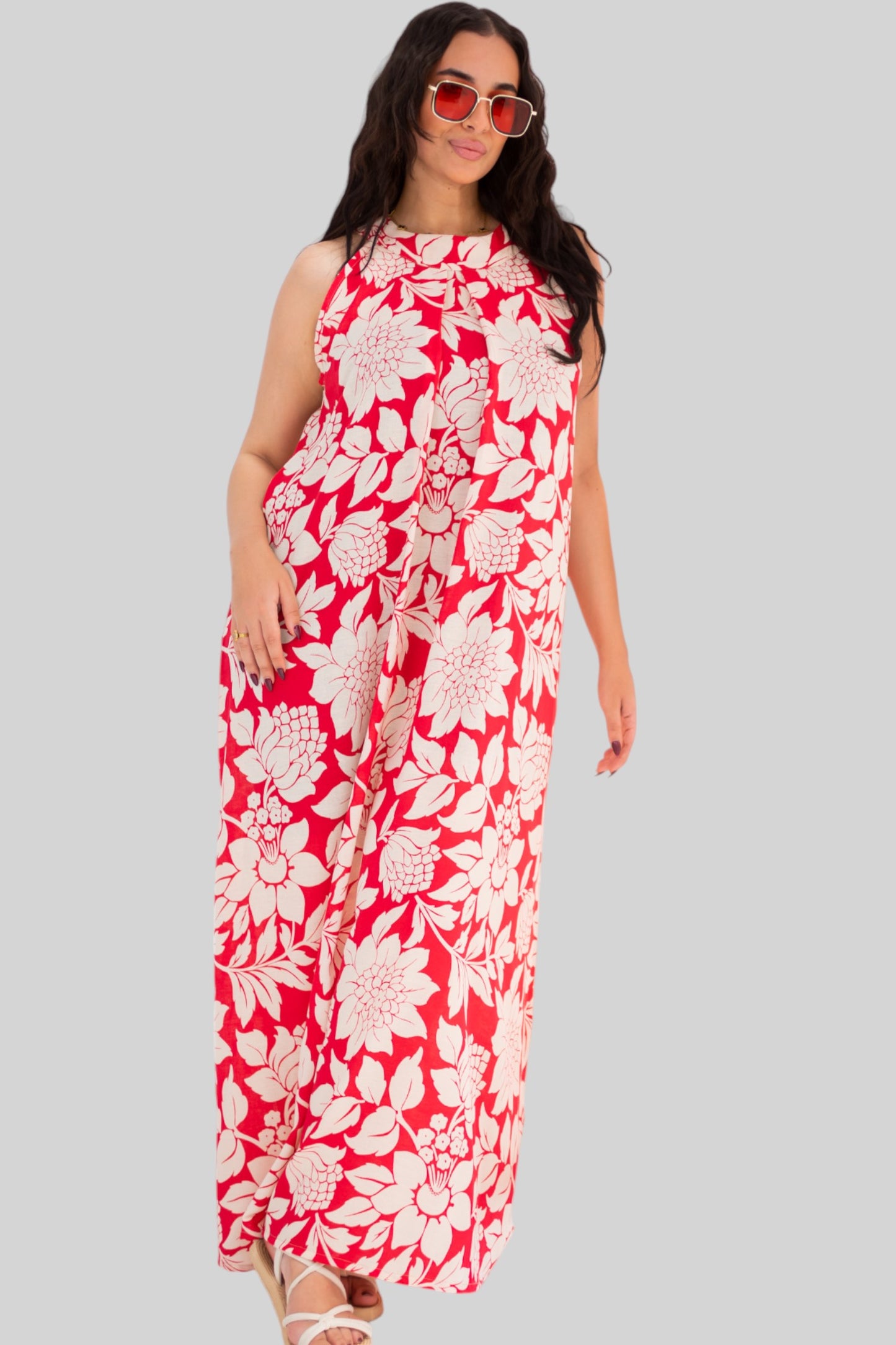 Flower halter dress