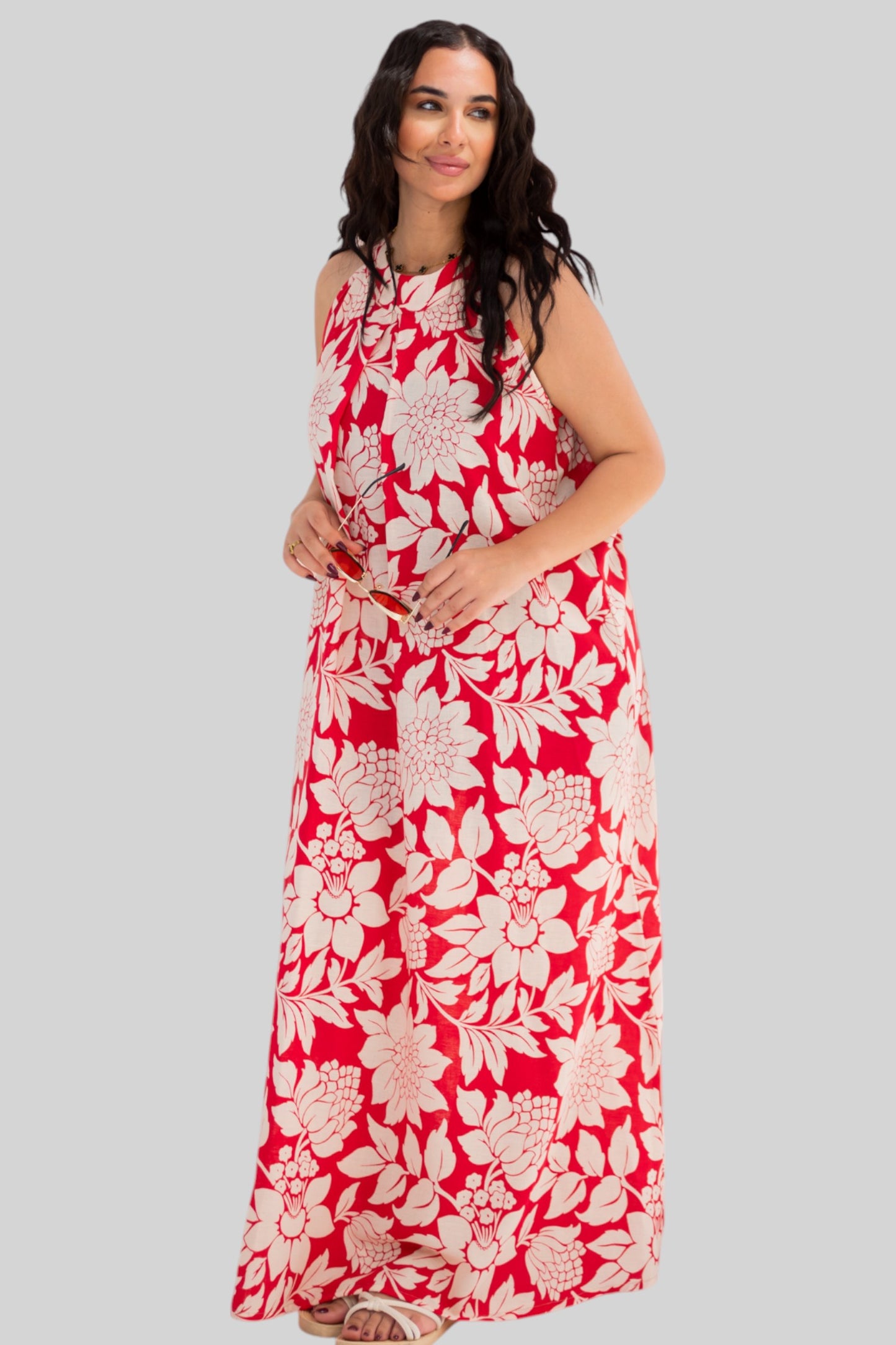 Flower halter dress