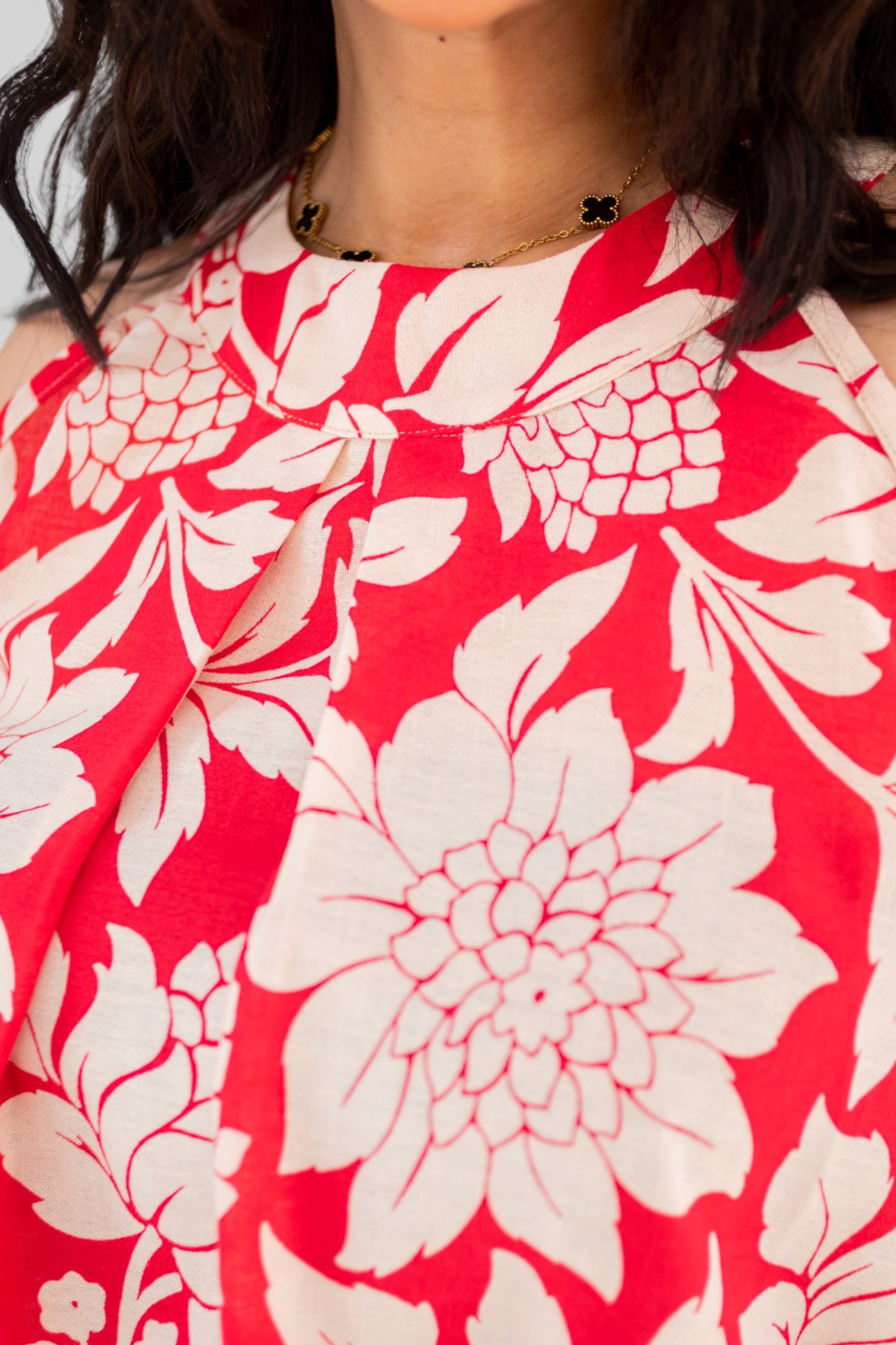 فستان هالتر مزهر