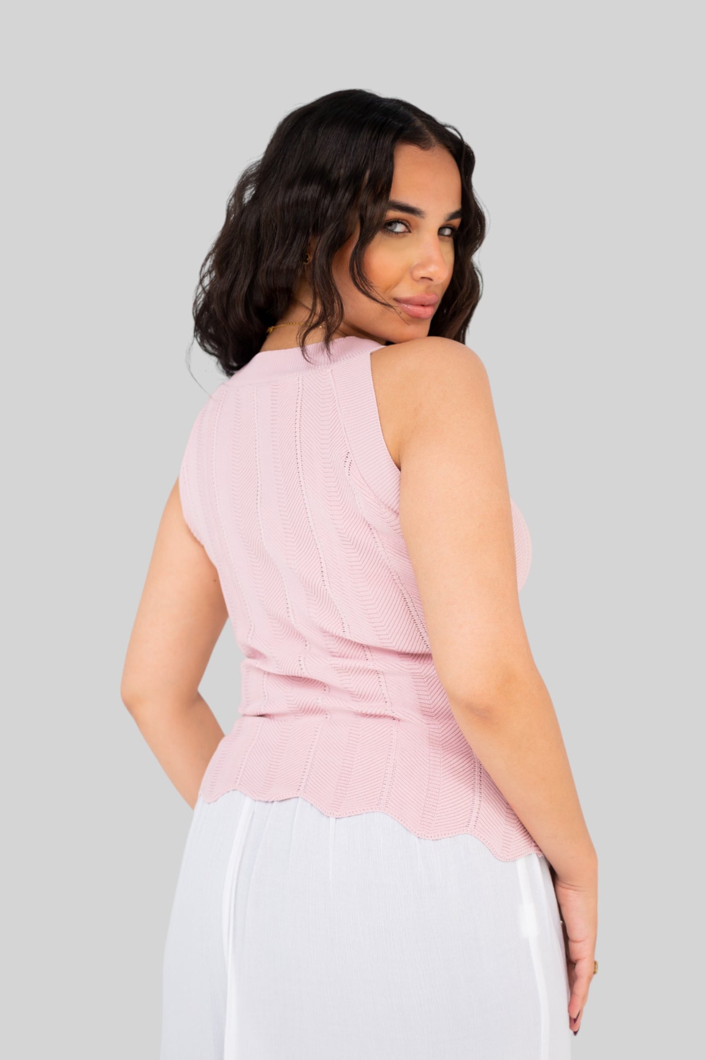 Knit Top V Shoulder