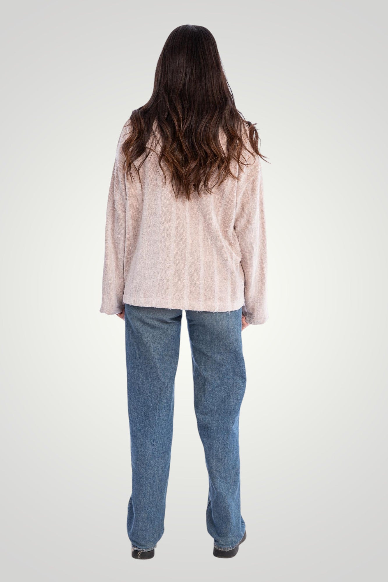 Fluffy knit jacket