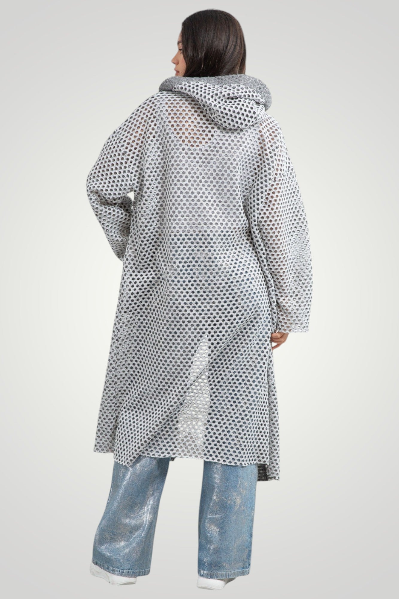 Wool net coat