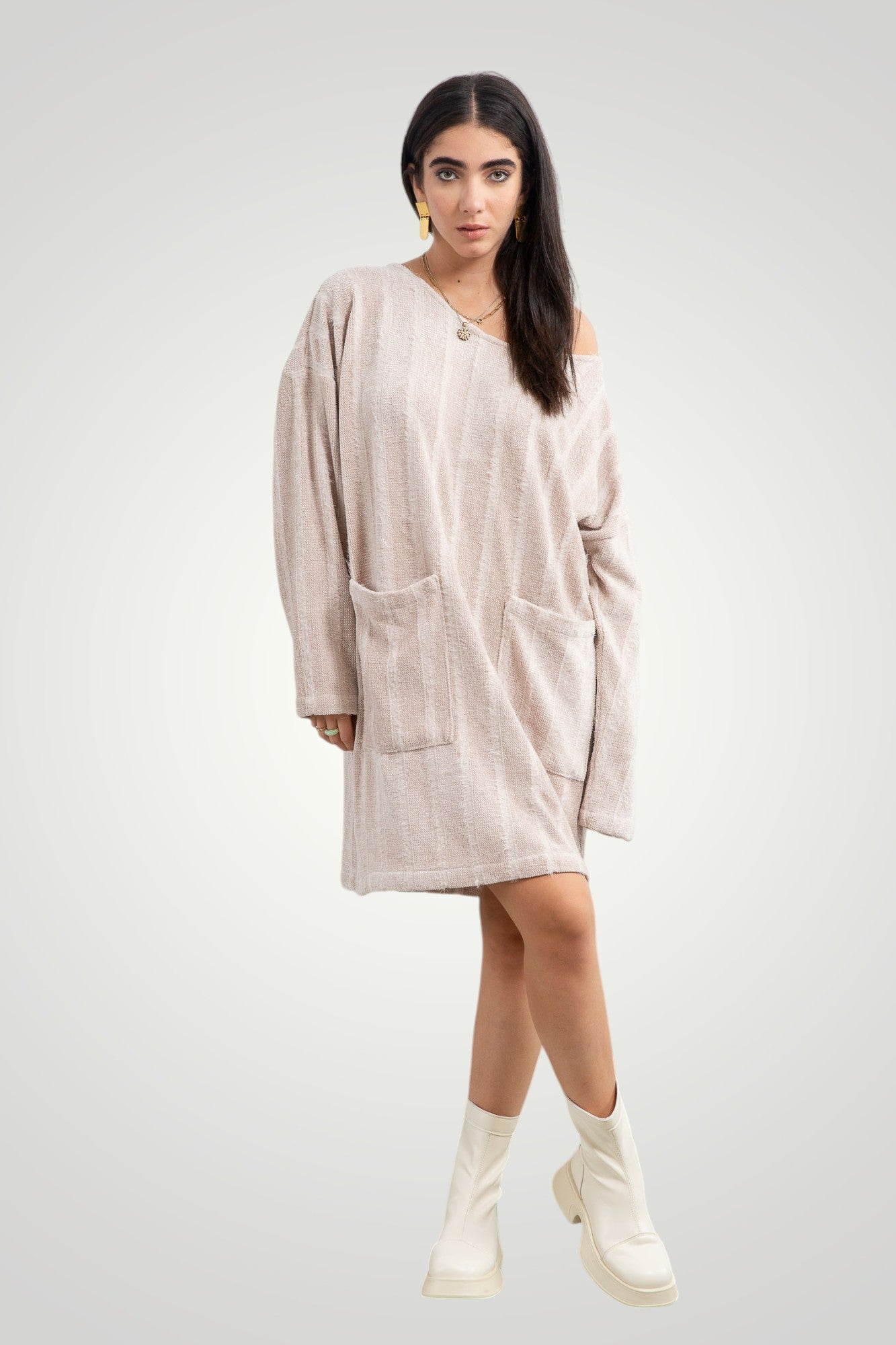 Beige Knit dress
