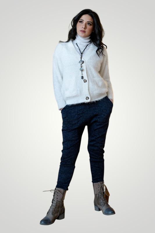 Blue Drop Crotch Pants