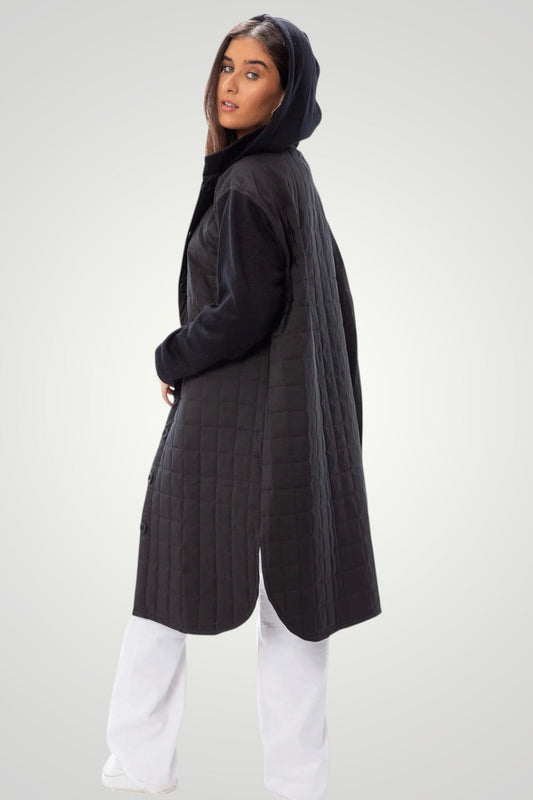 Black quilt coat