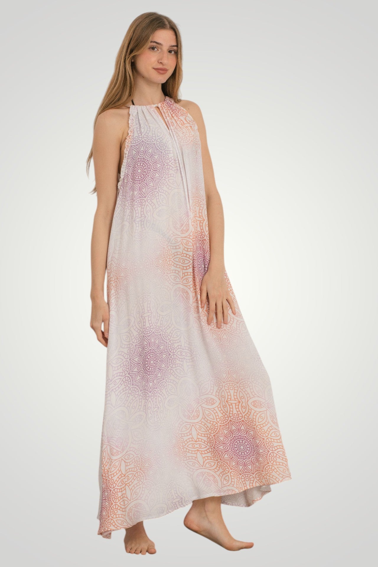 Boho print maxi dress