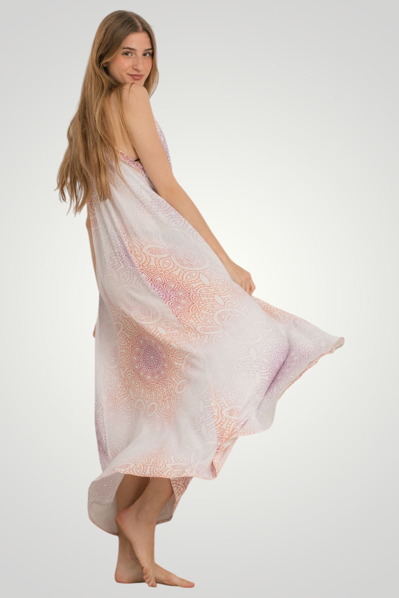Boho print maxi dress