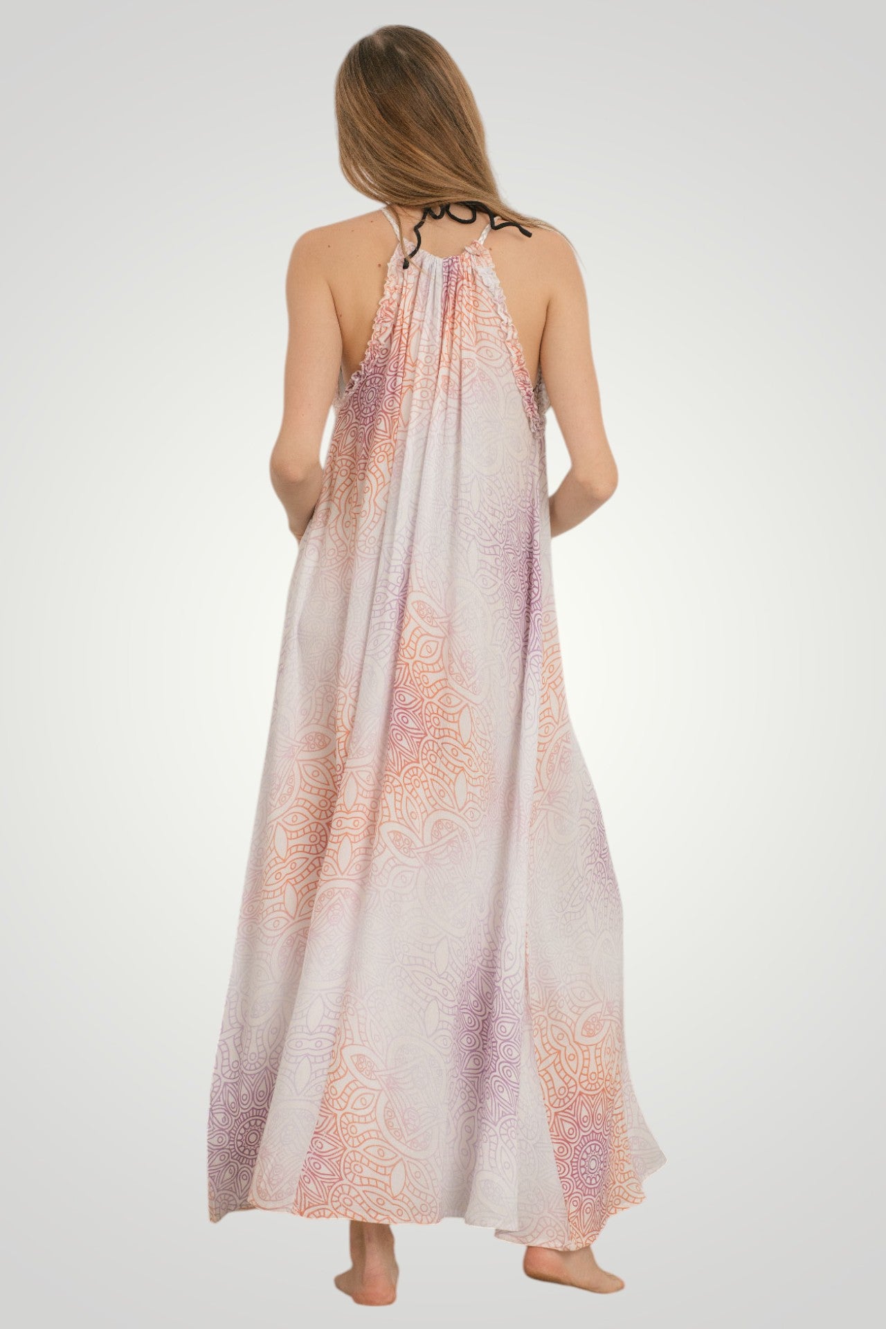 Boho print maxi dress