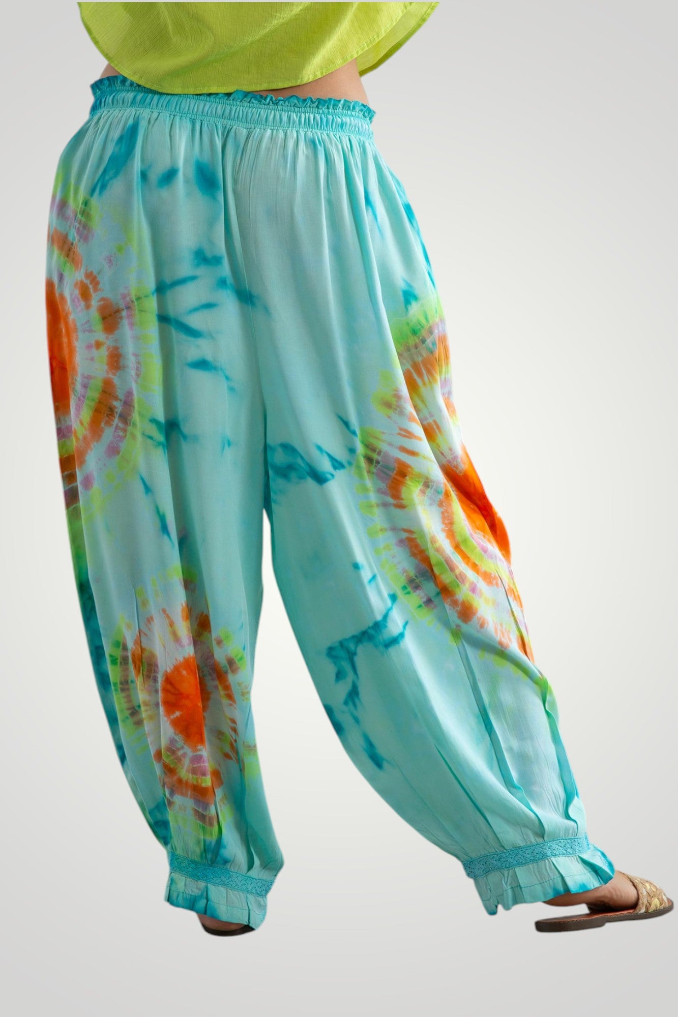 Tie dye Aladdin pants
