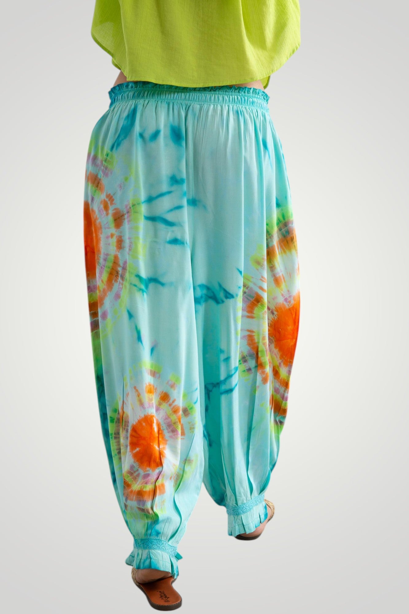 Tie dye Aladdin pants