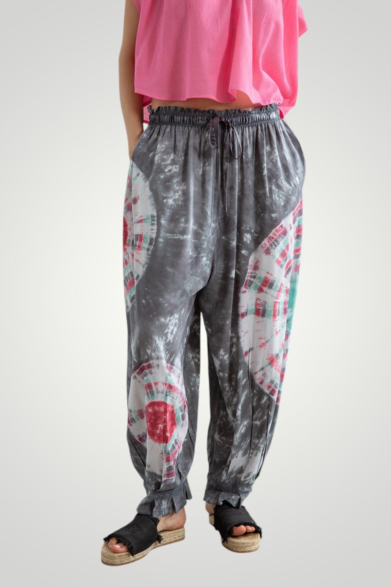 Tie dye Aladdin pants