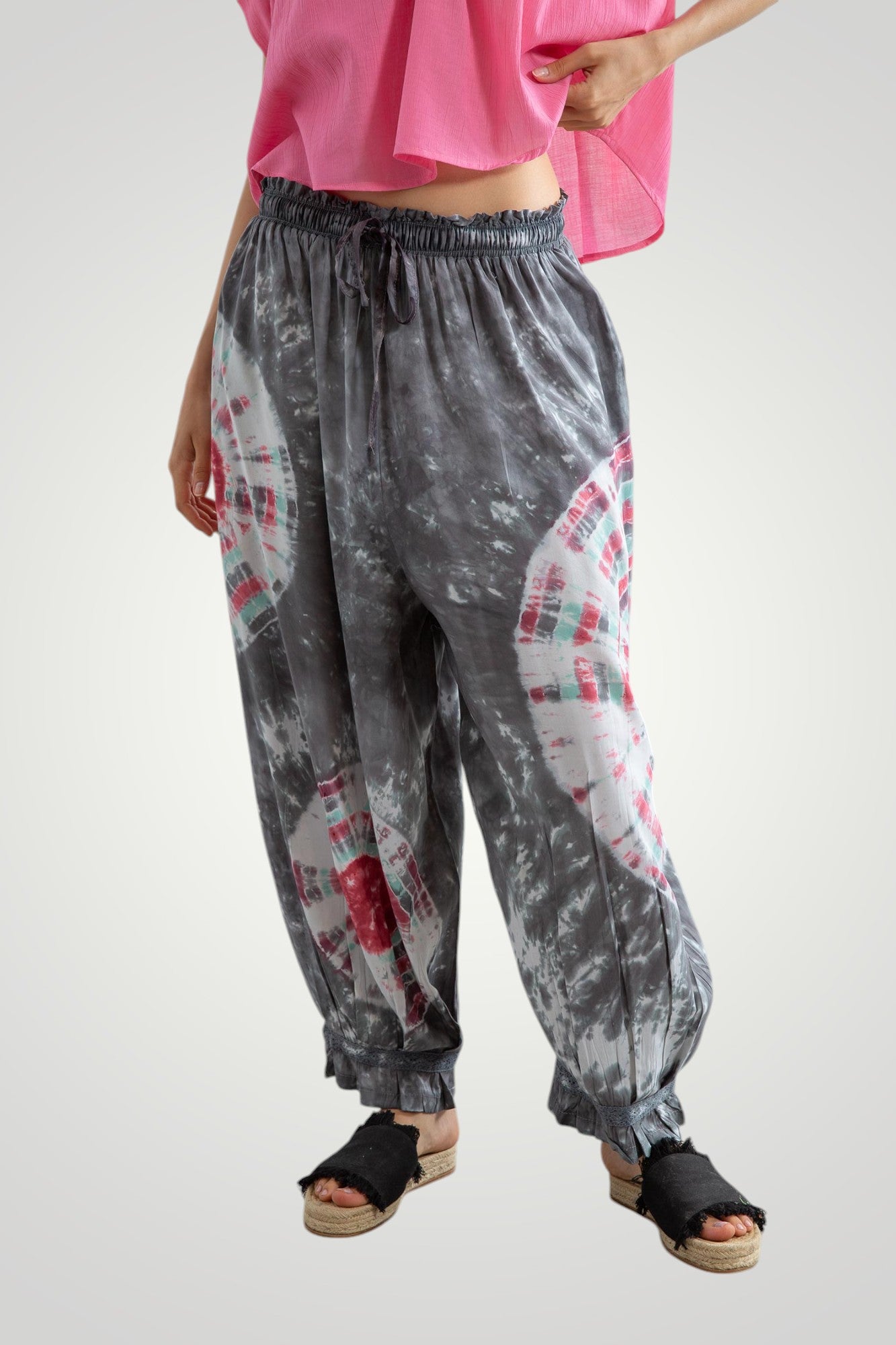 Tie dye Aladdin pants