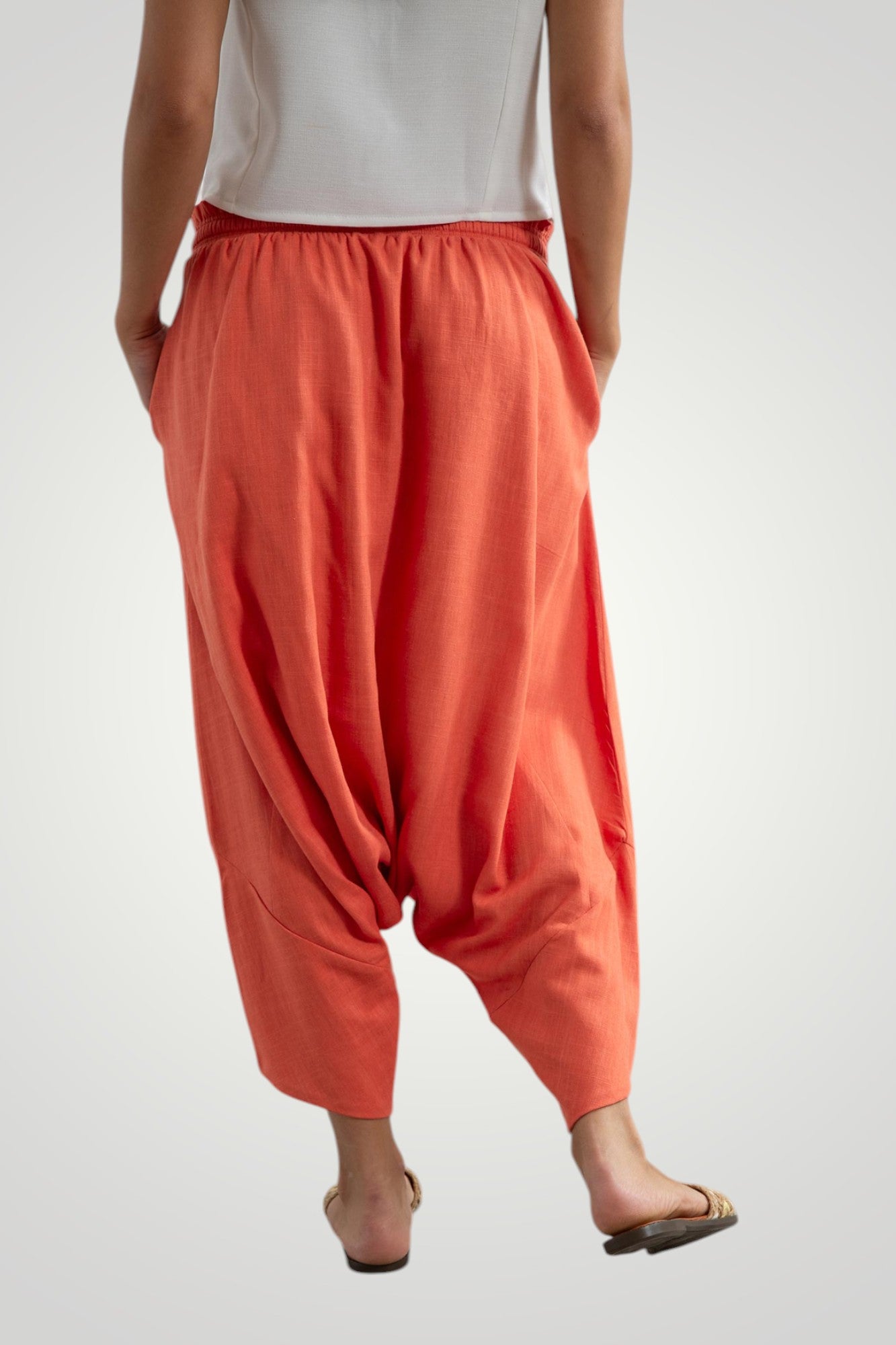 Orange harem pants