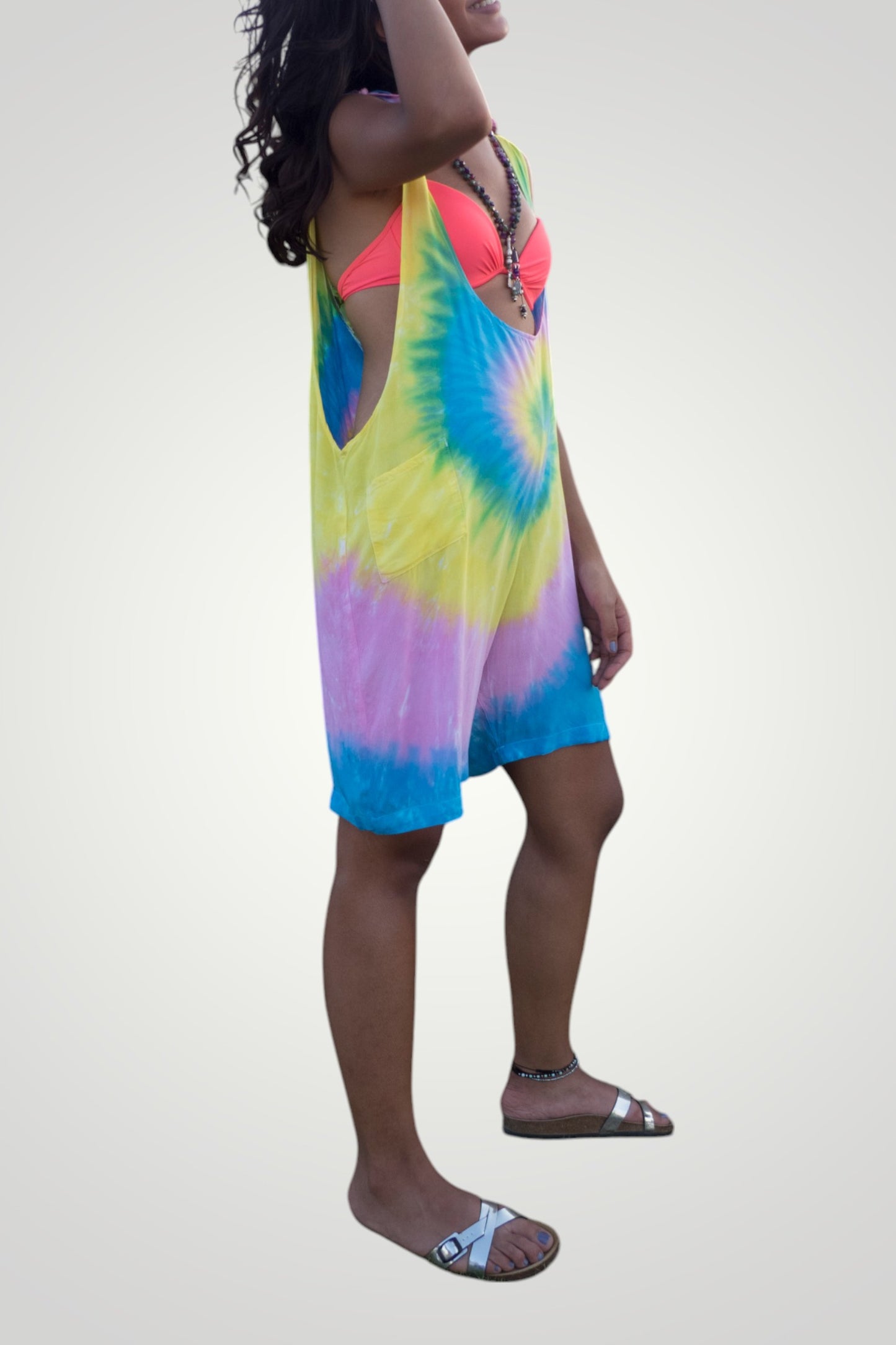 Tie Dye Beach Romper
