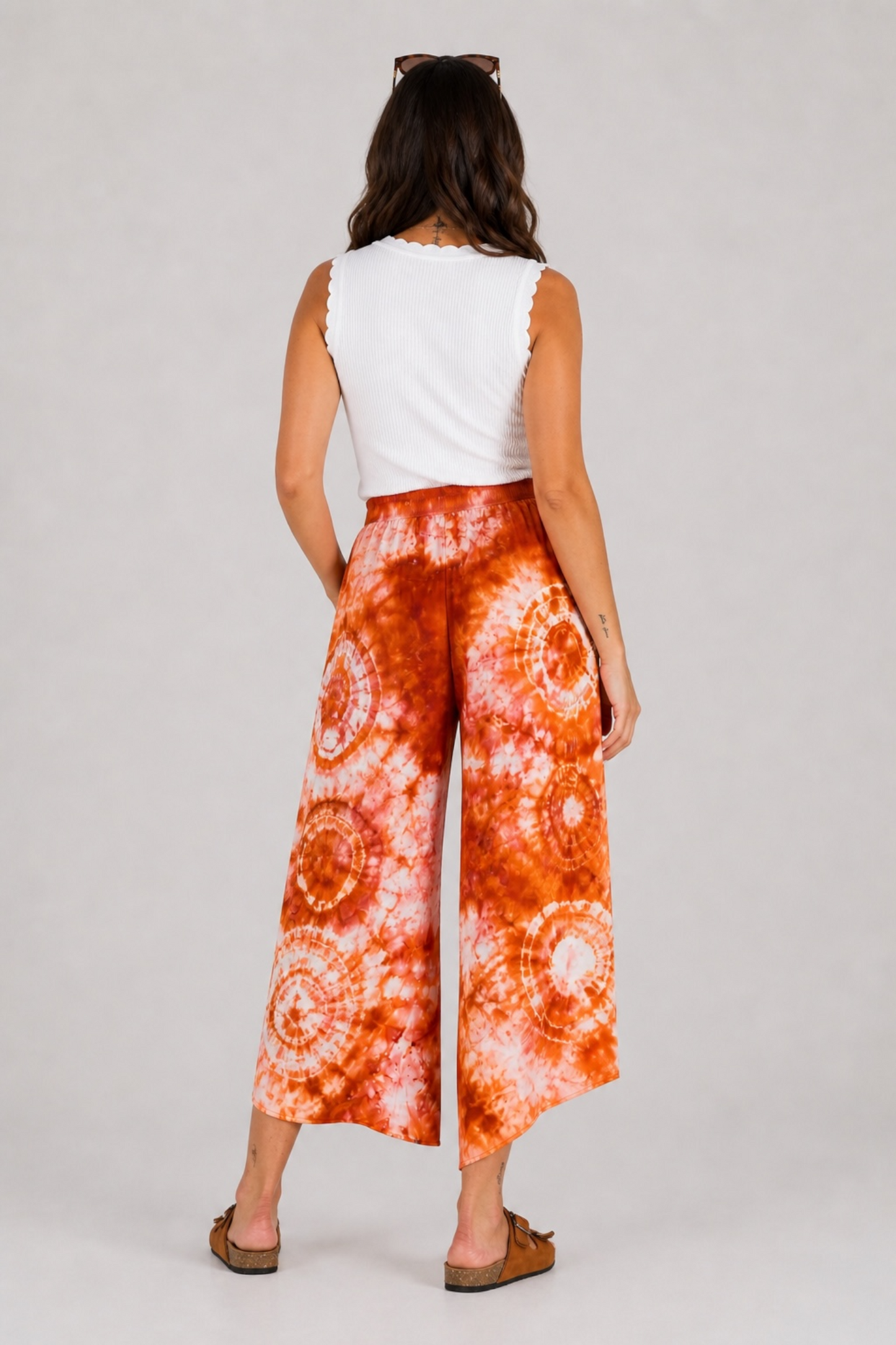 Ice Tie-Dye Flow Pants - Orange