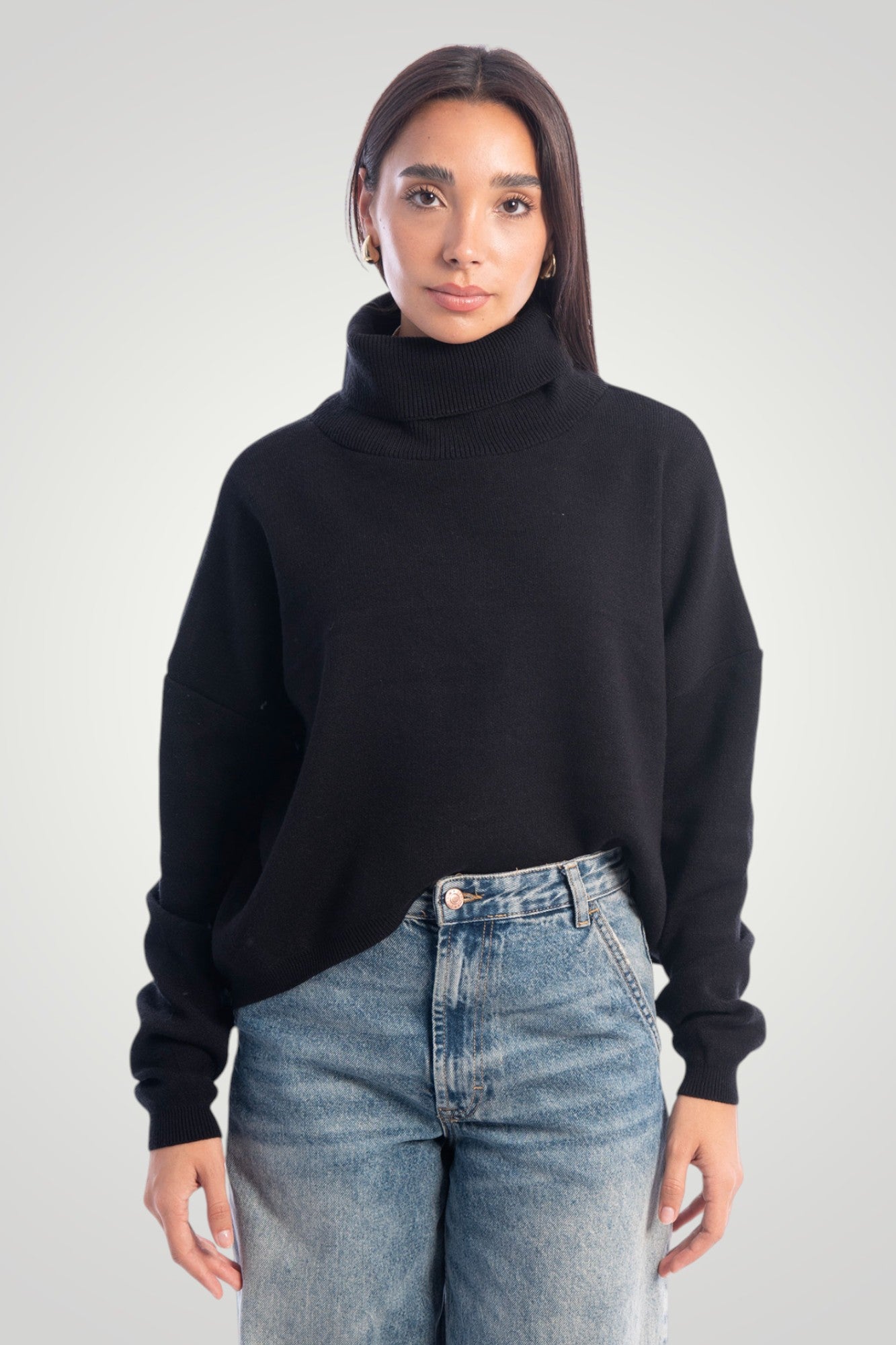 High Neck Knit Jumper