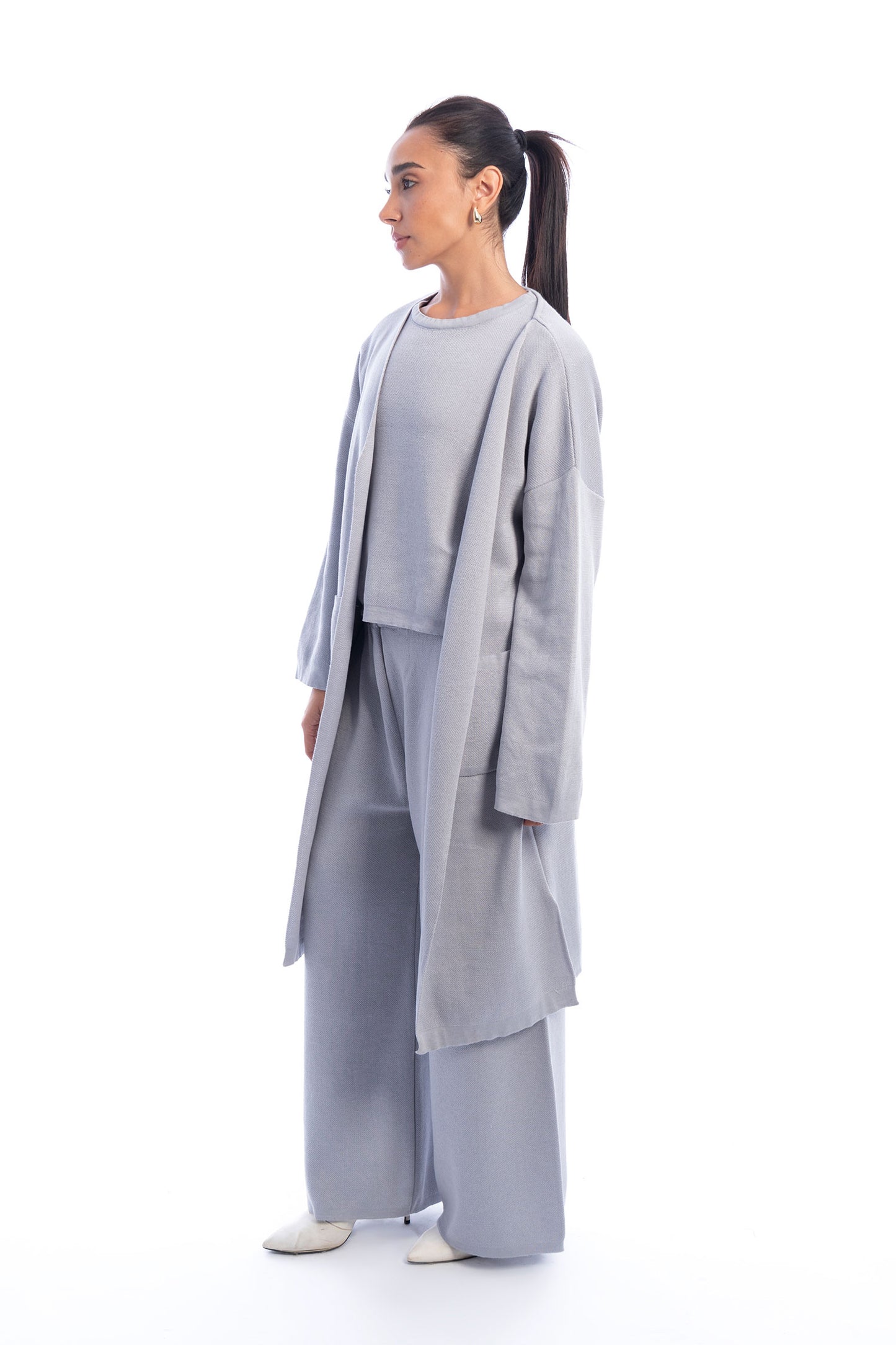 Grey Knit Cardigan