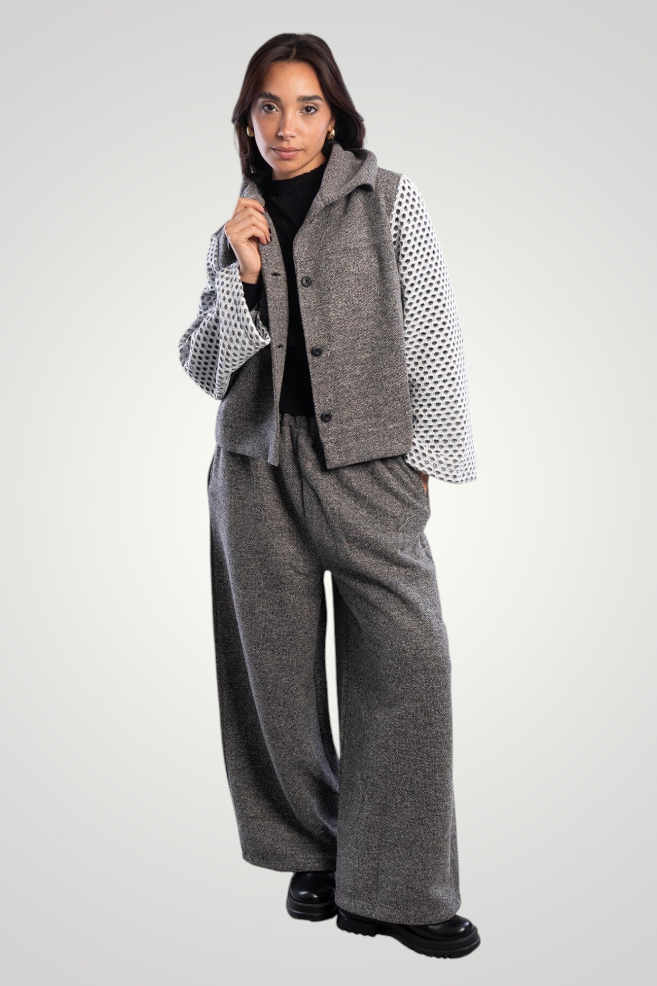 Grey Winter Net Set