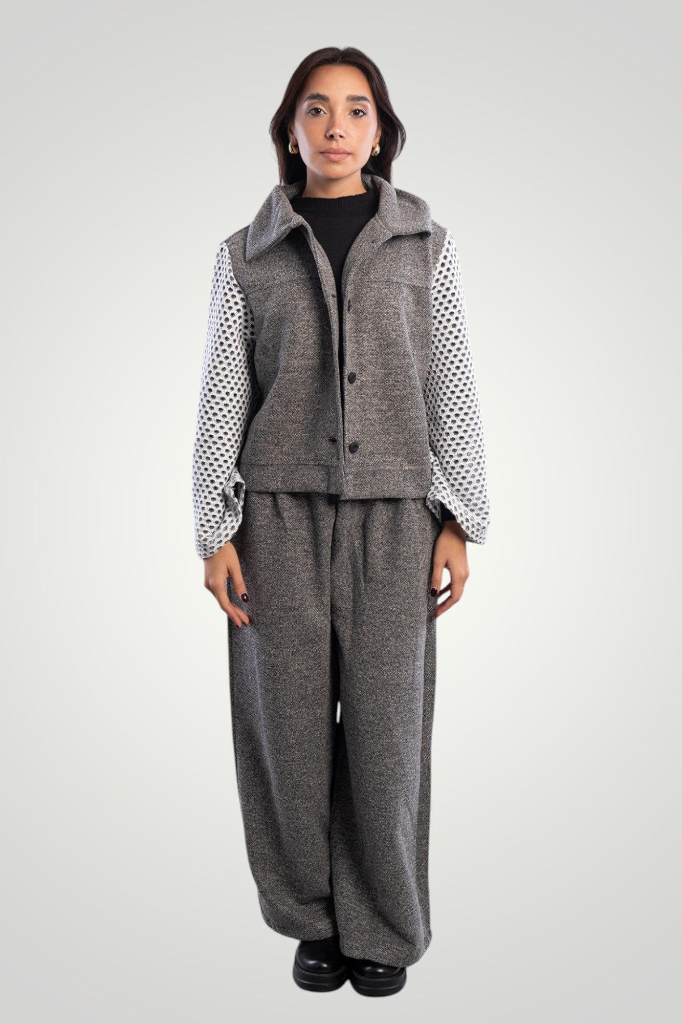 Grey Winter Net Set