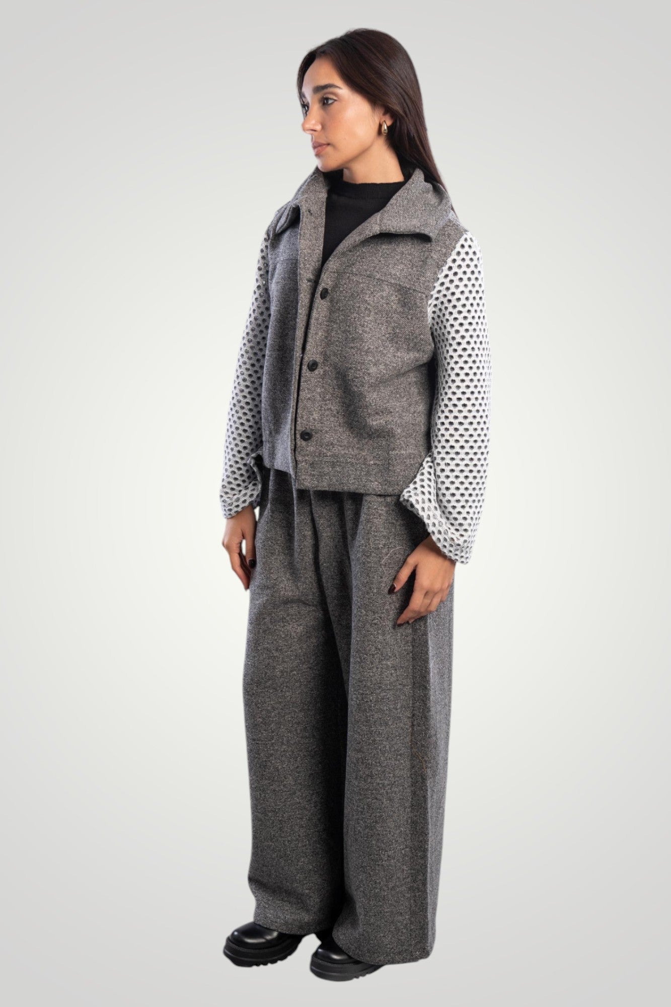 Grey Winter Net Set