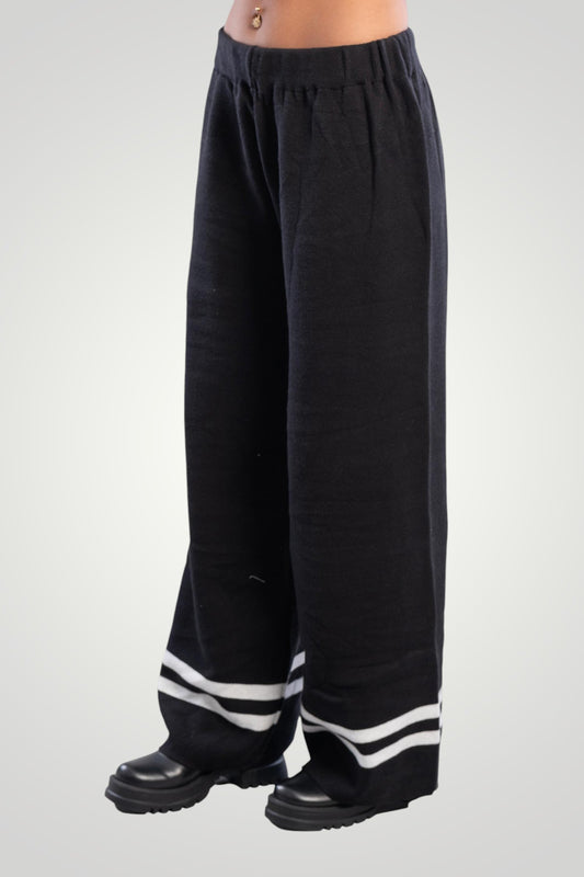 Black knit pants