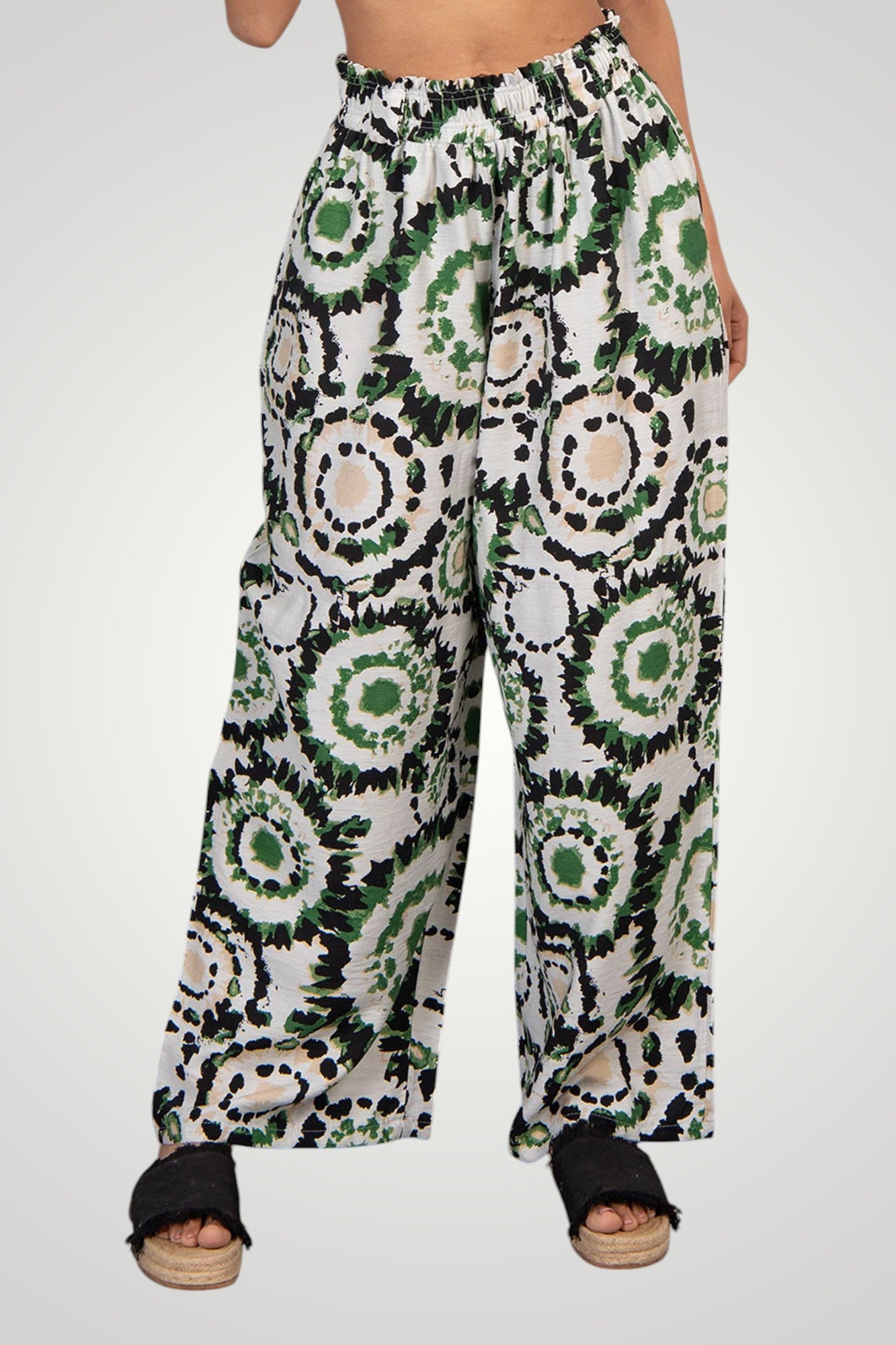 Green boho pants