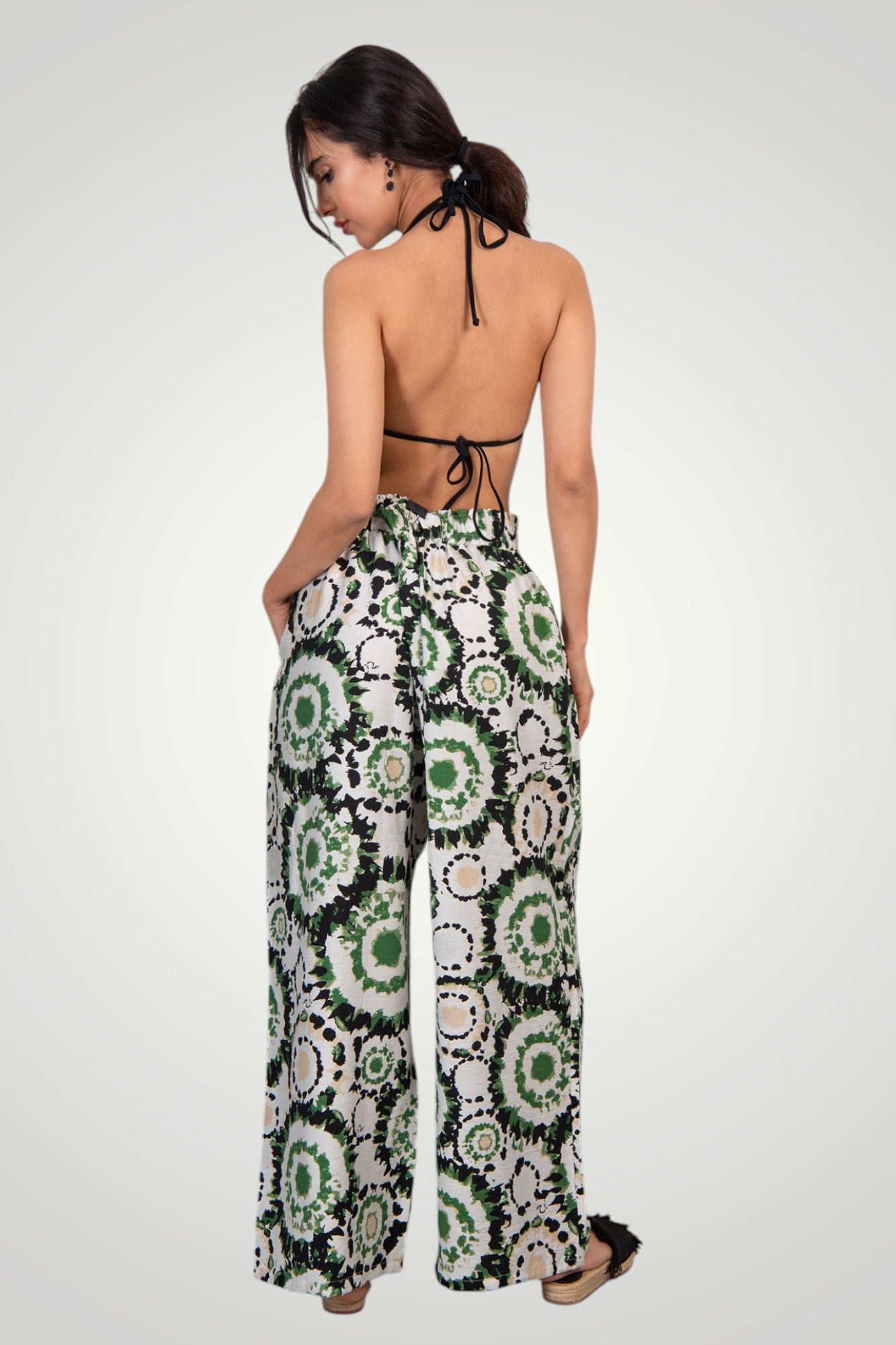 Green boho pants