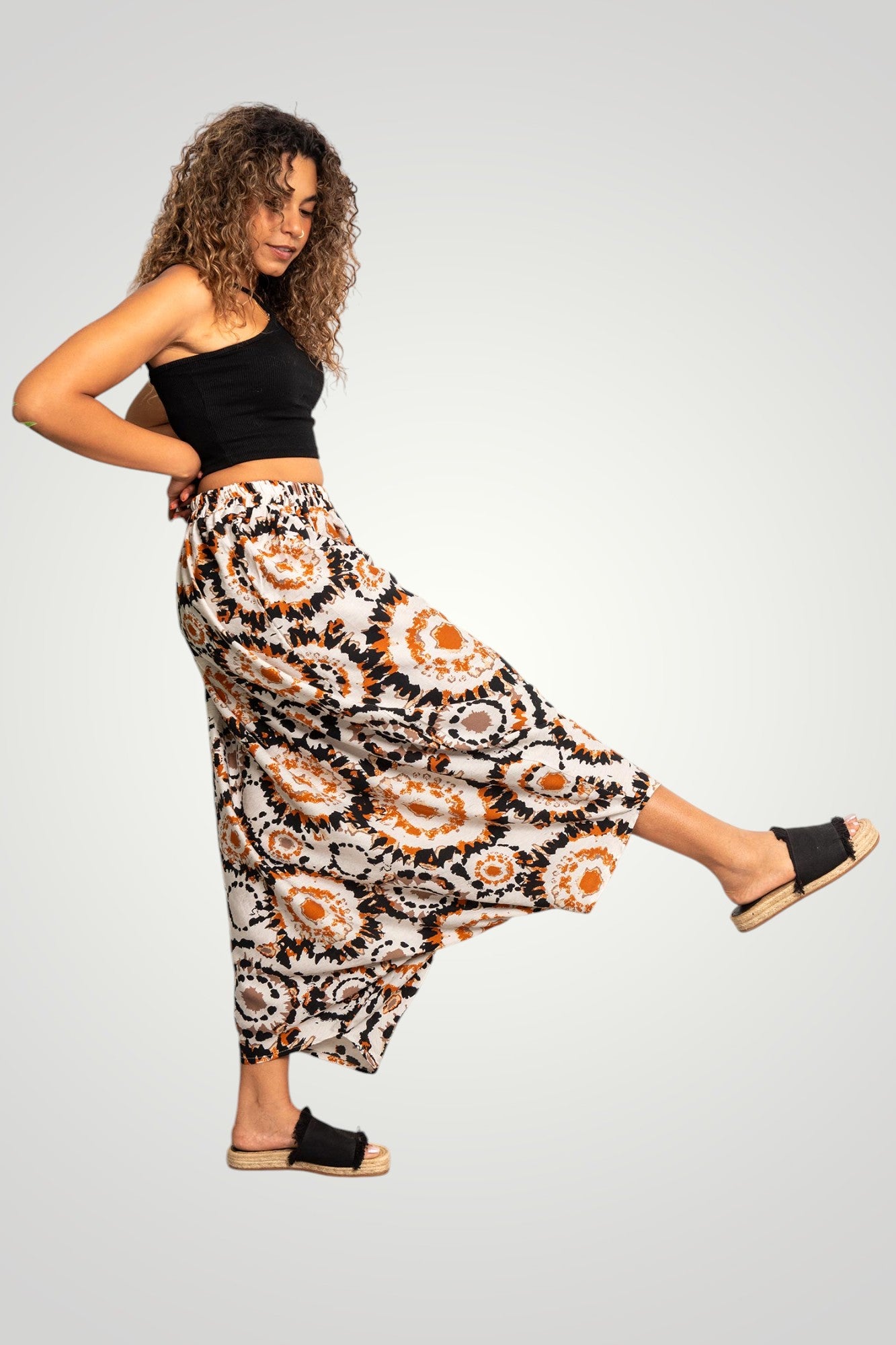 brown boho sherwal