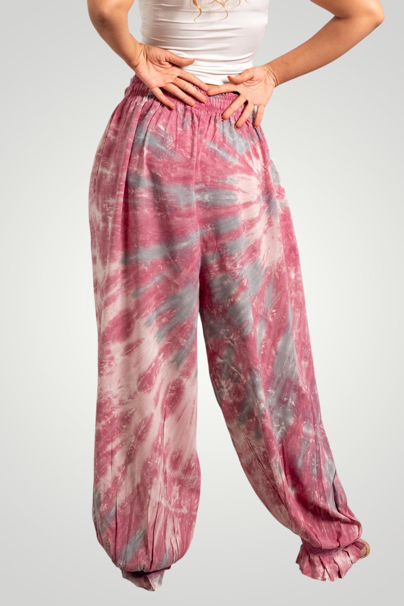 Tie dye Aladdin pants