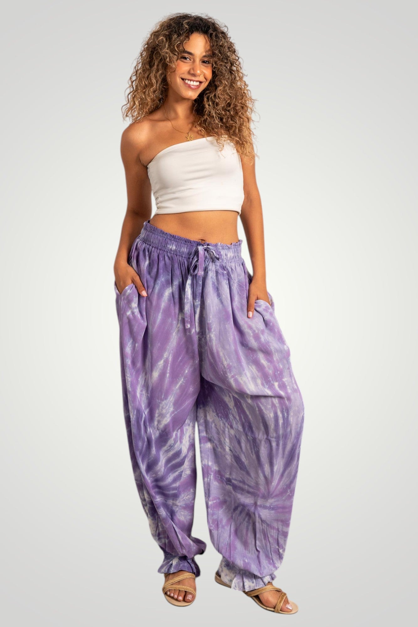 Tie dye Aladdin pants
