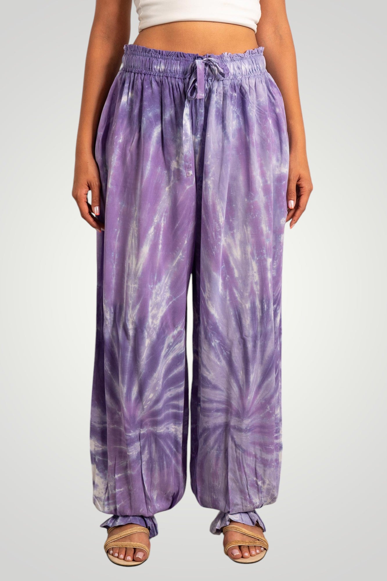 Tie dye Aladdin pants