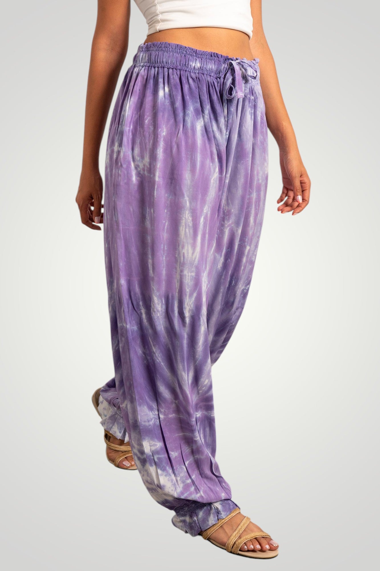 Tie dye Aladdin pants