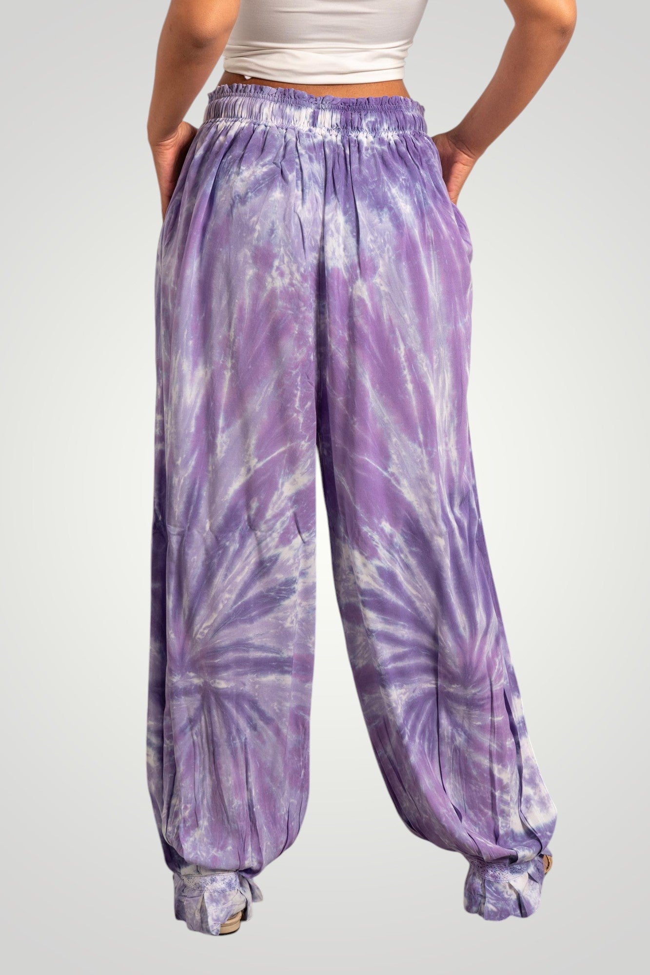 Tie dye Aladdin pants