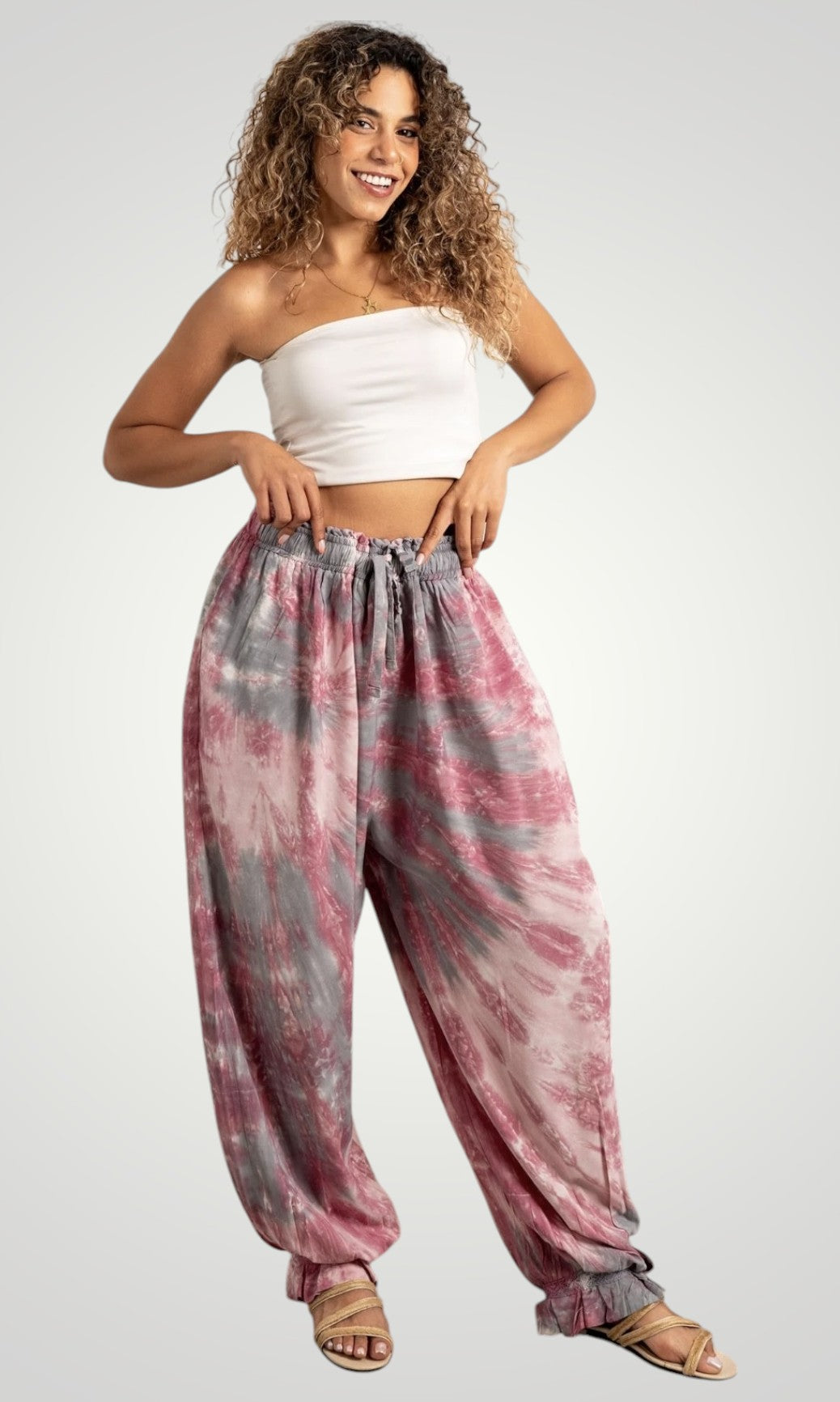 Tie dye Aladdin pants