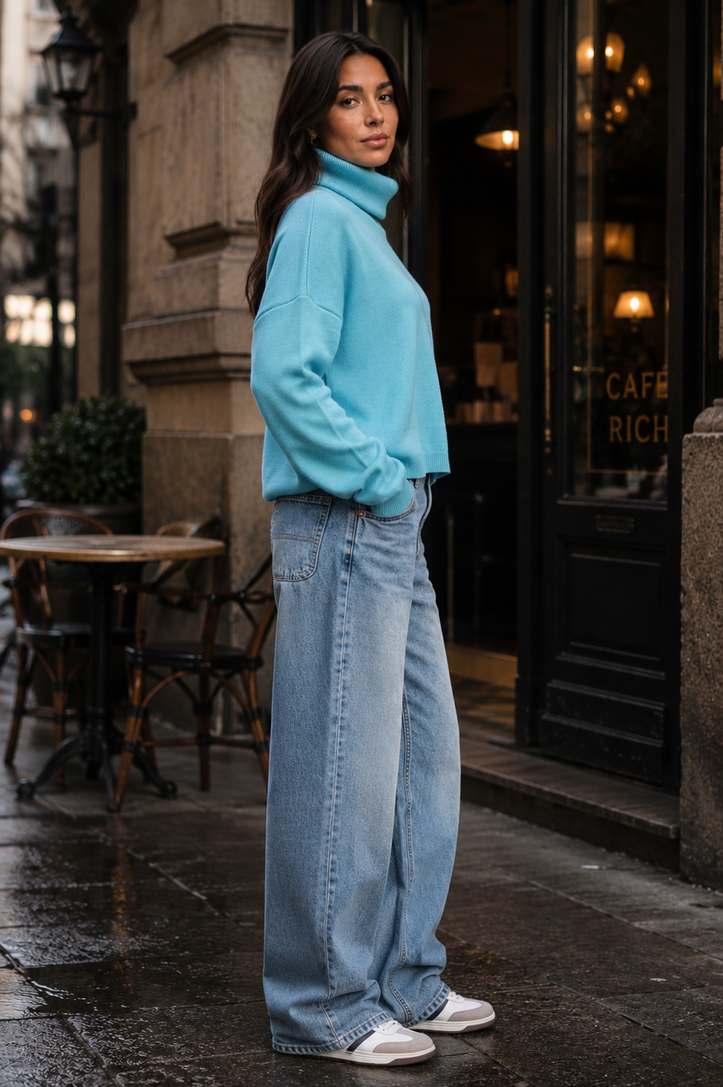 High Neck Knit Jumper