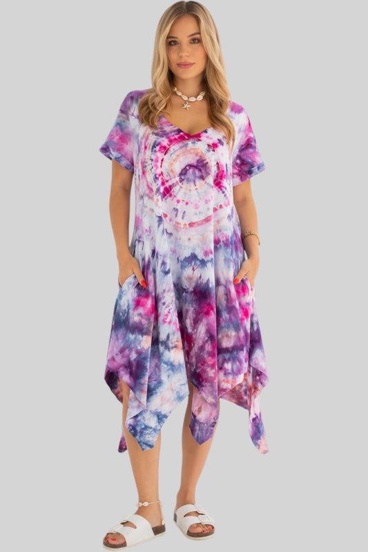 Short Ice Tie Dye Dress