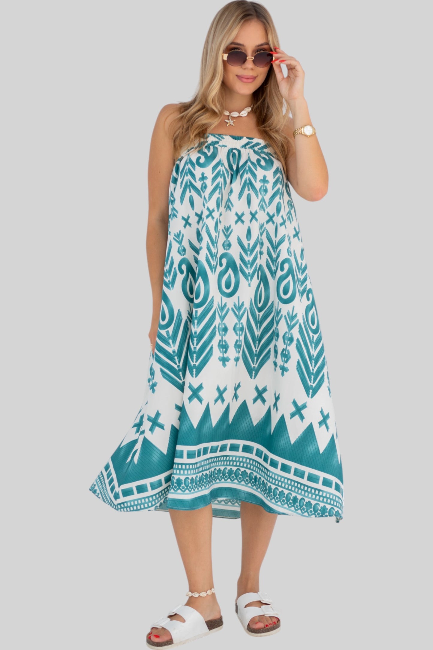 Geometric green skirt/dress