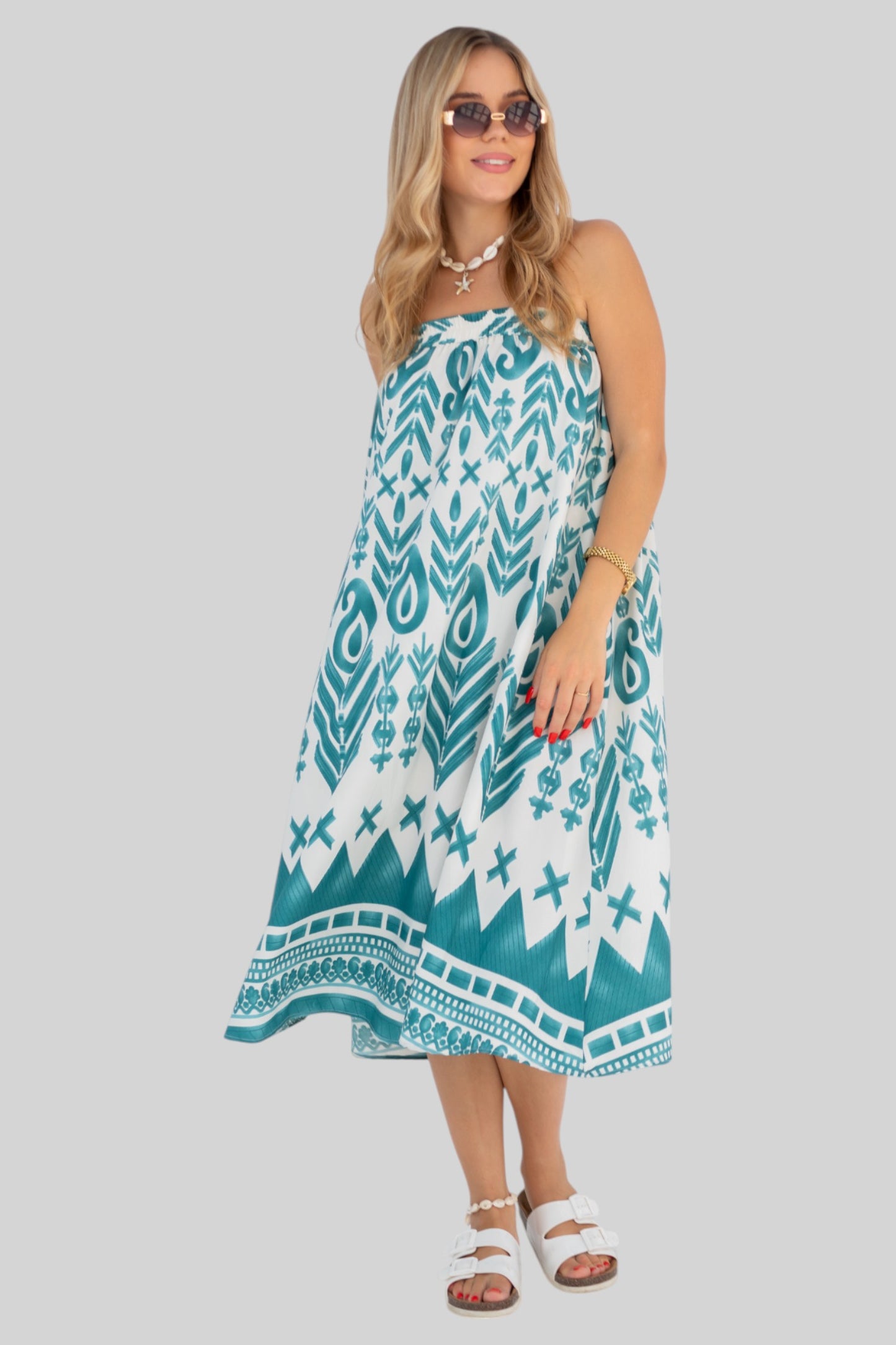 Geometric green skirt/dress