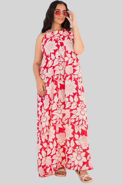 Flower halter dress