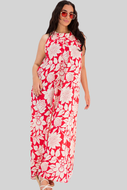 Flower halter dress