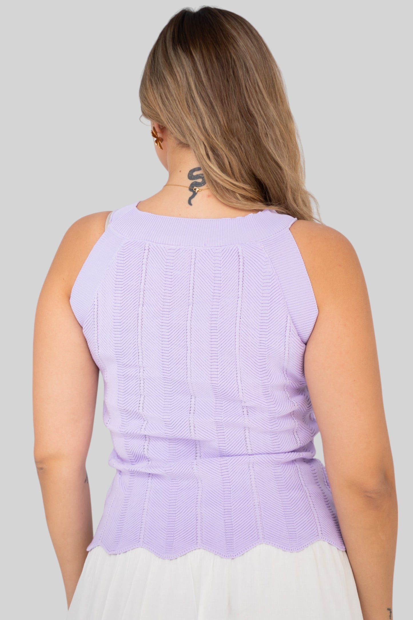 Knit Top V Shoulder