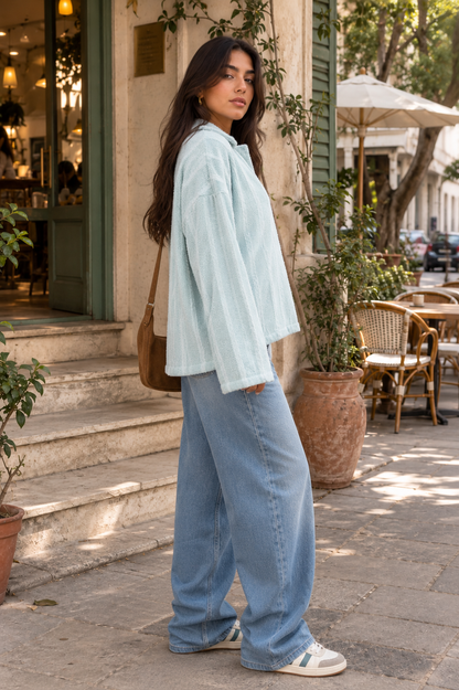 Mint knit pullover
