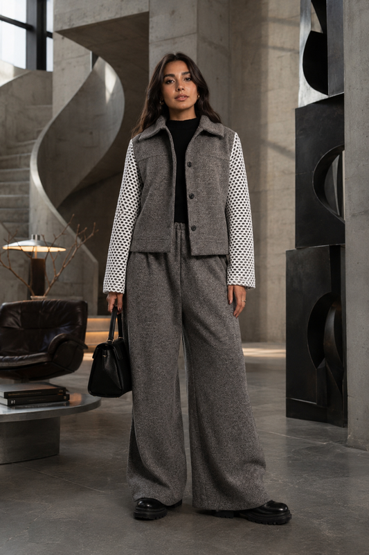 Grey Winter Net Set