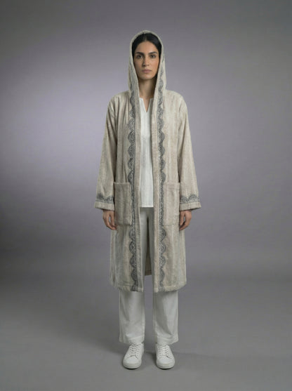 Grey Knit Short Cardigan