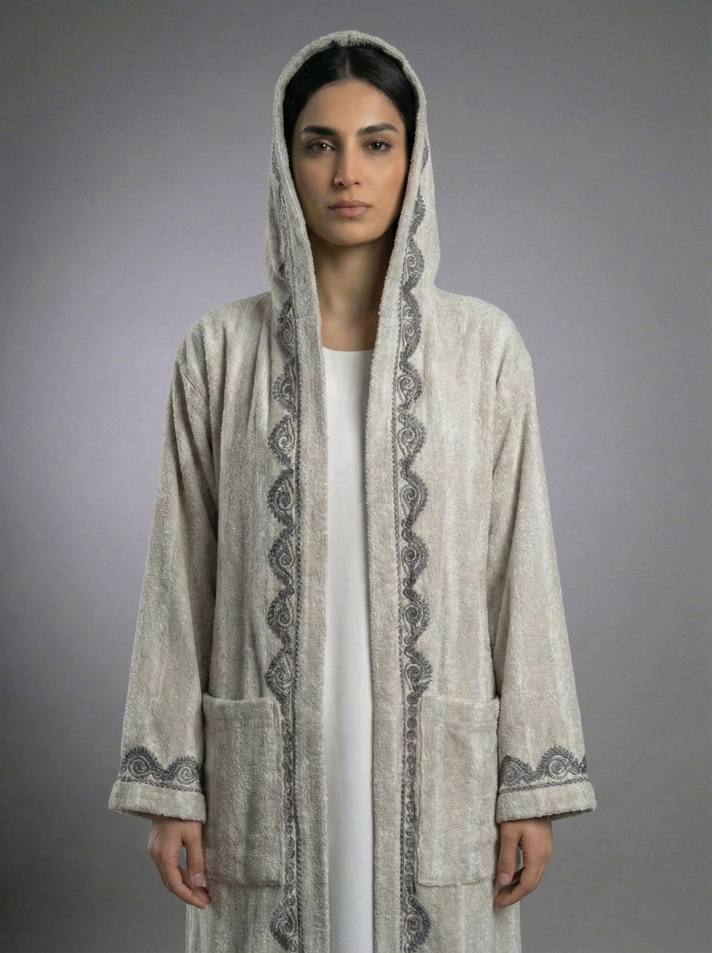 Grey Knit Short Cardigan